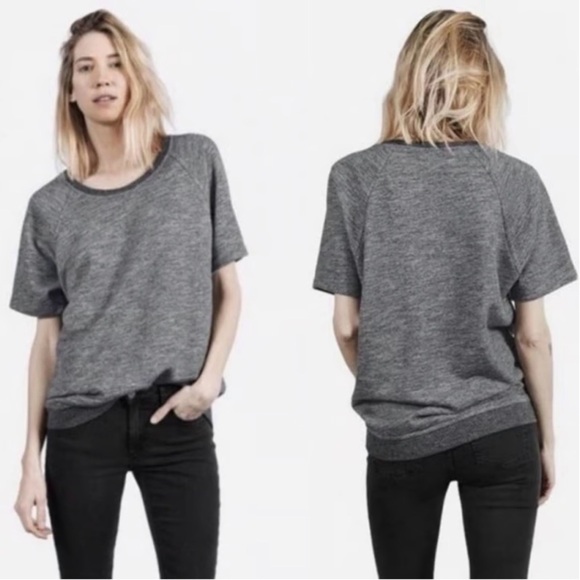 Everlane Tops - Everlane Grey Short Sleeved Sweatshirt